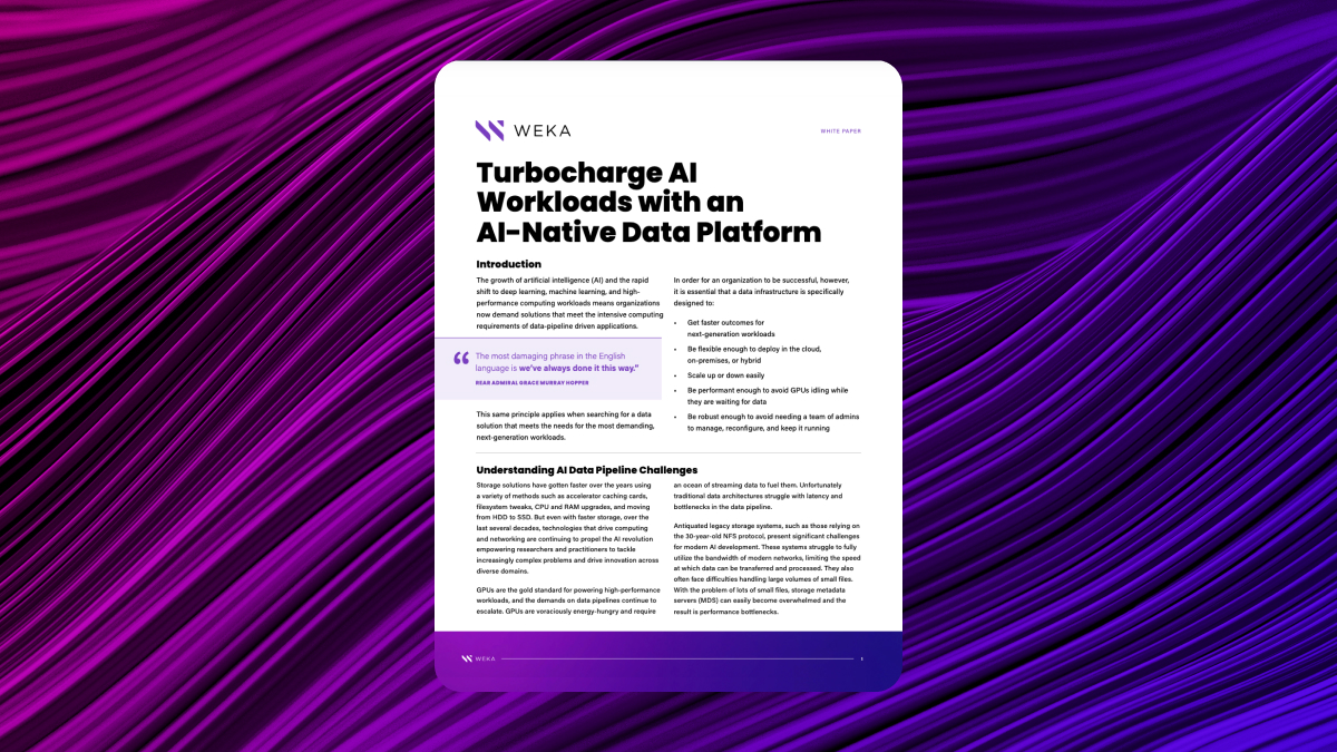 Turbocharge AI Workloads with an AI-Native Data Platform