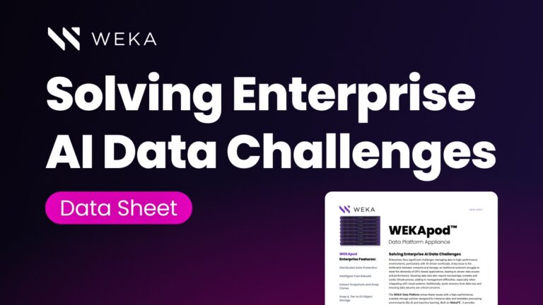 The WEKApod Data Platform Appliance