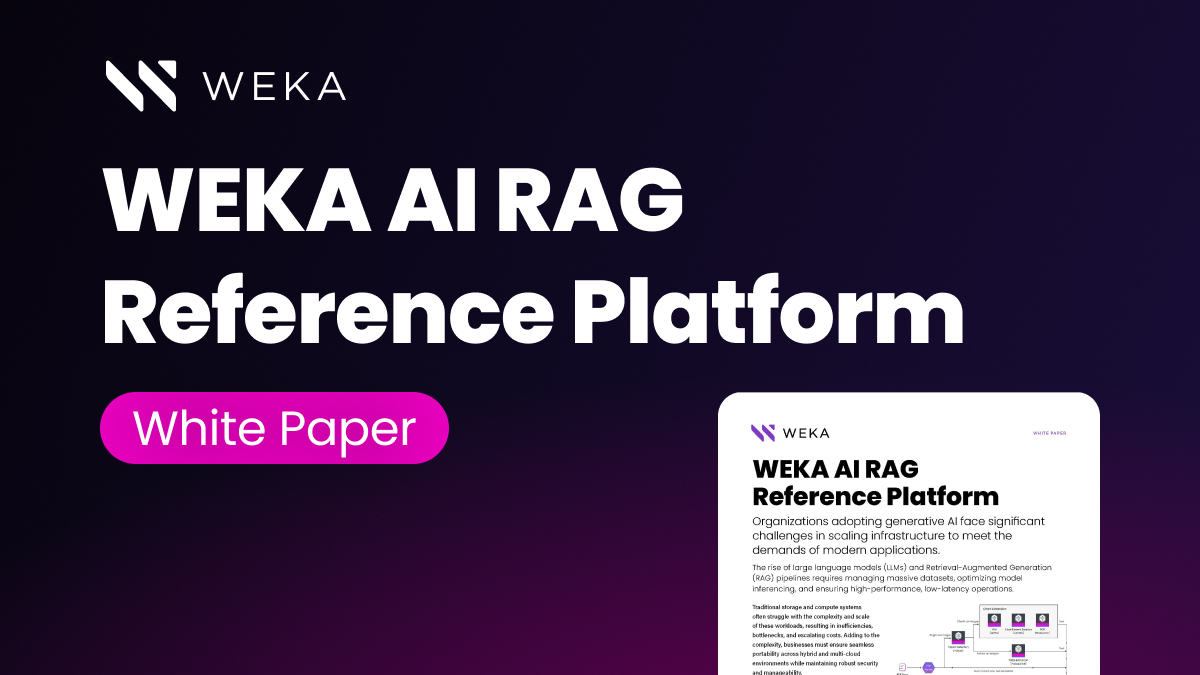 WEKA AI RAG Reference Platform